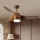 Immax NEO 07286L - Ventoinha de teto LED com regulação WAVE LED/18W/230V Wi-Fi Tuya castanho diâmetro 132 cm + comando