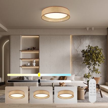 Immax NEO 07288L - Plafon LED+CCT dimerizável LONA LED/36W/230V 3000-6000K Wi-Fi Tuya Ø 45,5 cm + controlo remoto
