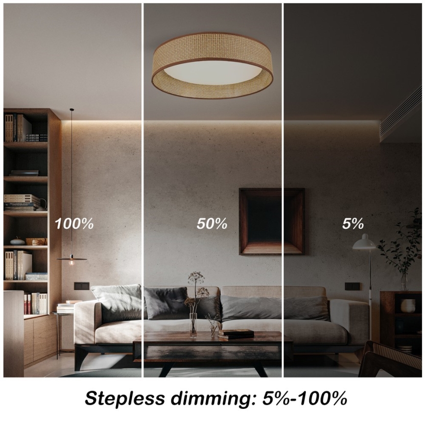 Immax NEO 07288L - Plafon LED+CCT dimerizável LONA LED/36W/230V 3000-6000K Wi-Fi Tuya Ø 45,5 cm + controlo remoto