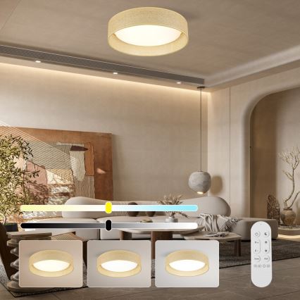 Immax NEO 07289L - Candeeiro de teto dimerizável LED com CCT LONA LED 36W/230V 3000–6000K Wi‑Fi Tuya Ø 45,5 cm + comando remoto
