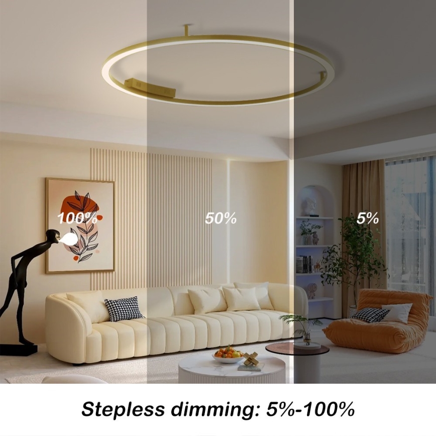 Immax NEO 07290-120G - LED+CCT Luminária de teto dimerizável FINO LED/55W/230V 2700-6500K Tuya Ø 120 cm + controlo remoto