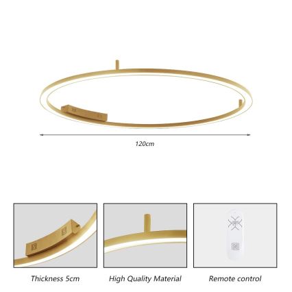 Immax NEO 07290-120G - LED+CCT Luminária de teto dimerizável FINO LED/55W/230V 2700-6500K Tuya Ø 120 cm + controlo remoto