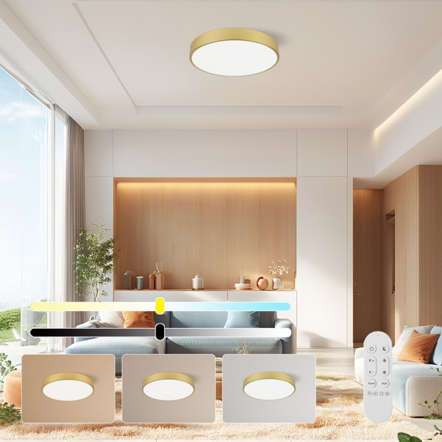 Immax NEO 07292L - LED+CCT Candeeiro de tecto dimerizável SEMPLICI LED/36W/230V 2700-6500K Ø 40 cm + comando remoto