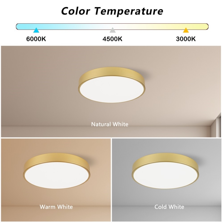 Immax NEO 07292L - LED+CCT Candeeiro de tecto dimerizável SEMPLICI LED/36W/230V 2700-6500K Ø 40 cm + comando remoto