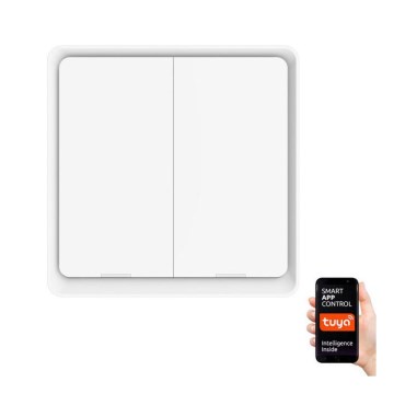 Immax NEO 07507L - Interruptor 2-botões SMART 1xCR2430 Zigbee 3.0 Tuya