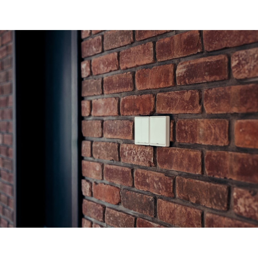 Immax NEO 07507L - Interruptor 2-botões SMART 1xCR2430 Zigbee 3.0 Tuya
