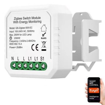 Immax NEO 07521L - Controlador inteligente com medição de consumo V6 1-botão Tuya