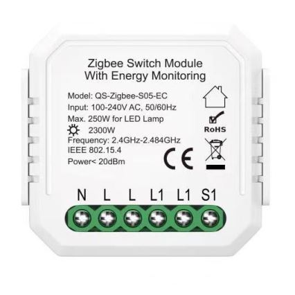 Immax NEO 07521L - Controlador inteligente com medição de consumo V6 1-botão Tuya