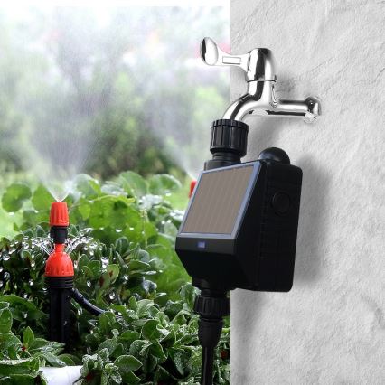 Immax NEO 07524L - Válvula de irrigação com painel solar 2xAA IP65 Tuya