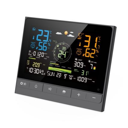 Immax NEO 07528L - Estação meteorológica profissional 7 em 1 NEO LITE SMART 5V/2xAAA + 3xAA