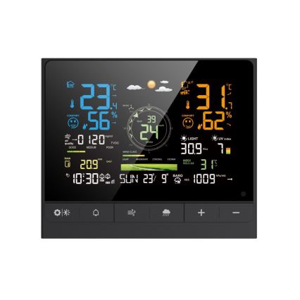 Immax NEO 07528L - Estação meteorológica profissional 7 em 1 NEO LITE SMART 5V/2xAAA + 3xAA