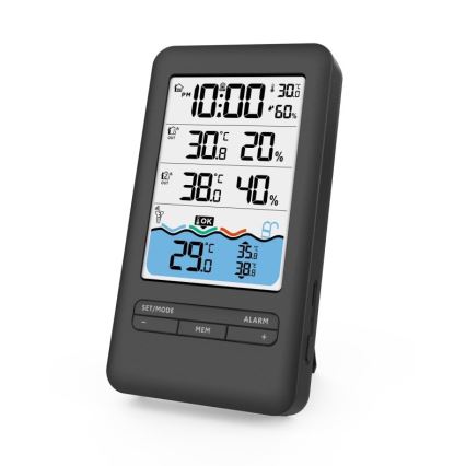 Immax NEO 07529L - Sensor de temperatura inteligente para piscinas + 2x sensores de temperatura e de humidade interior Wi-Fi Tuya