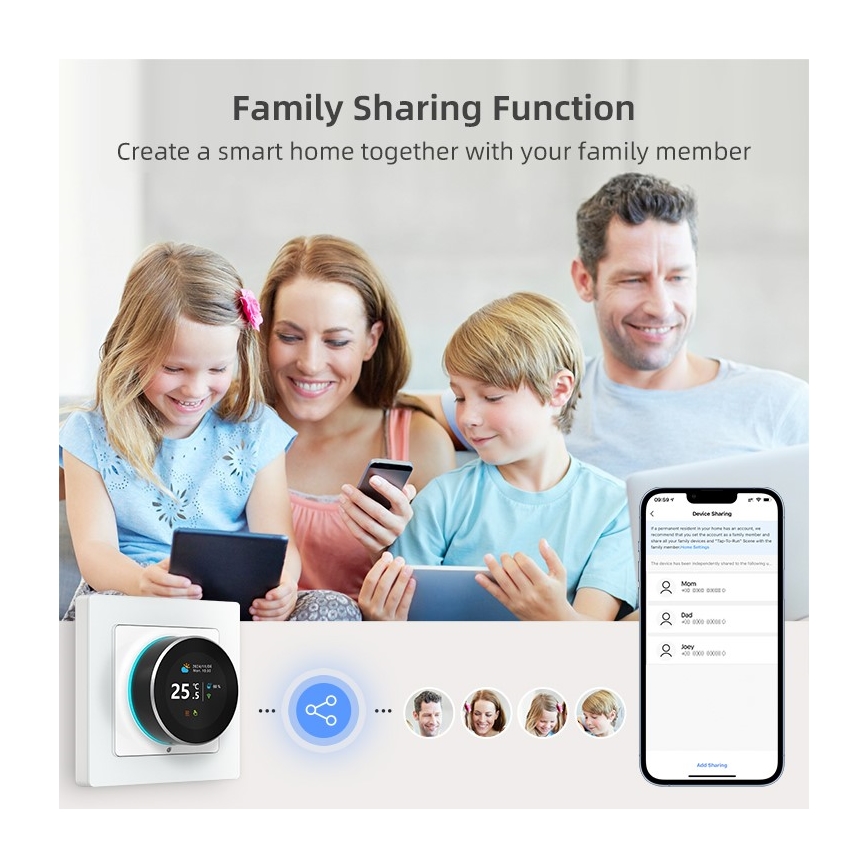 Immax NEO 07534L - Termostato para aquecimento de pavimento SMART 230V/3A Wi-Fi Tuya
