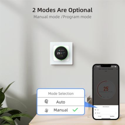 Immax NEO 07534L - Termostato para aquecimento de pavimento SMART 230V/3A Wi-Fi Tuya
