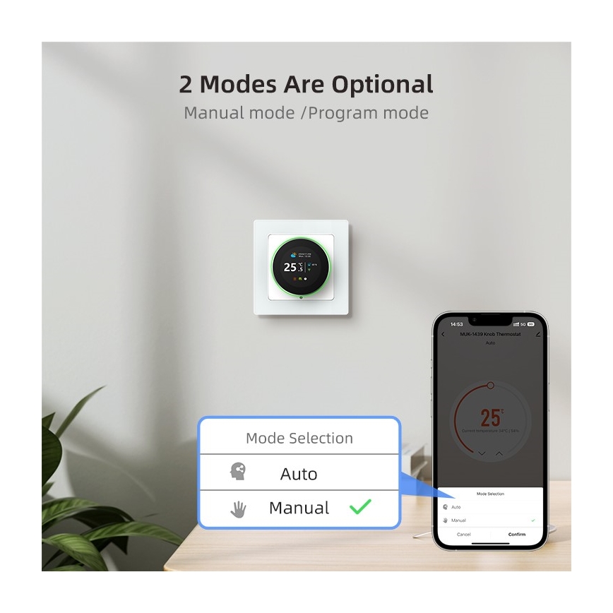 Immax NEO 07534L - Termostato para aquecimento de pavimento SMART 230V/3A Wi-Fi Tuya