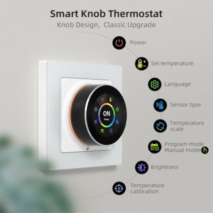 Immax NEO 07534L - Termostato para aquecimento de pavimento SMART 230V/3A Wi-Fi Tuya