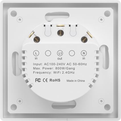 Immax NEO 07538L - Interruptor SMART de 1 botão 230V Wi-Fi Tuya