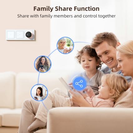 Immax NEO 07539L - Interruptor inteligente de 2 botões 230V Wi‑Fi Tuya