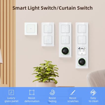 Immax NEO 07539L - Interruptor inteligente de 2 botões 230V Wi‑Fi Tuya