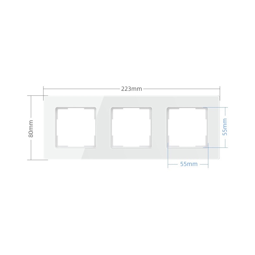 Immax NEO 07542L - Moldura 3Z para interruptores, tomadas e termostatos