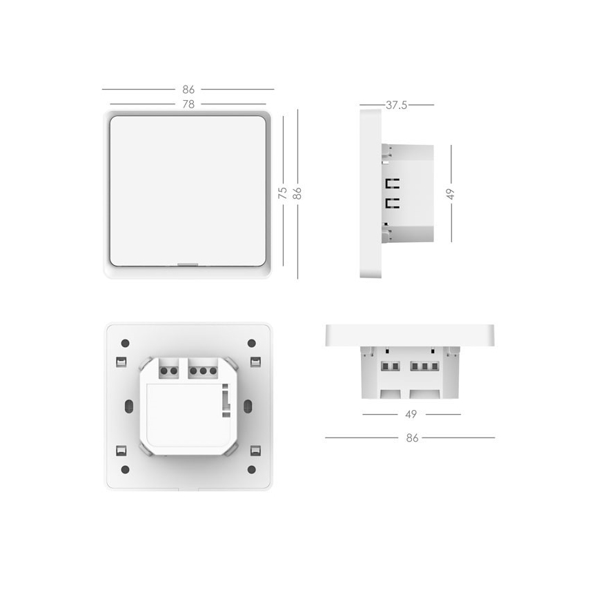 Immax NEO 07569L - Switch 1-botão SMART 230V Wi-Fi Tuya