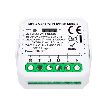 Immax NEO 07571L - Módulo Inteligente NEO LITE V7 2-botões Wi-Fi Tuya