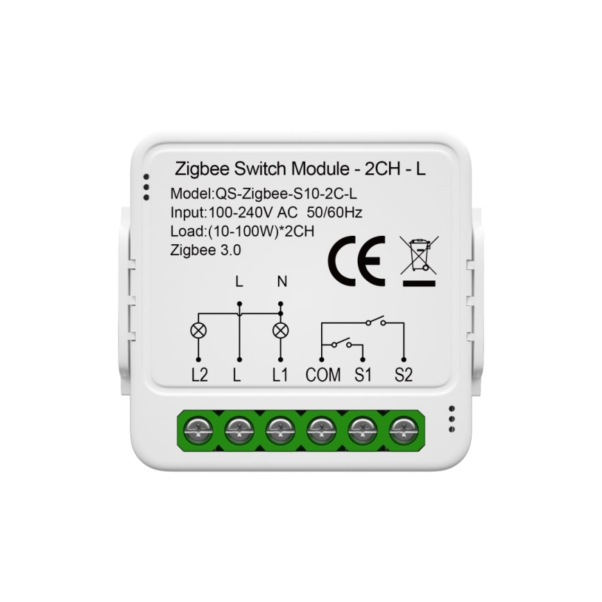 Immax NEO 07572L - Módulo Inteligente NEO LITE V8 2-botões Tuya