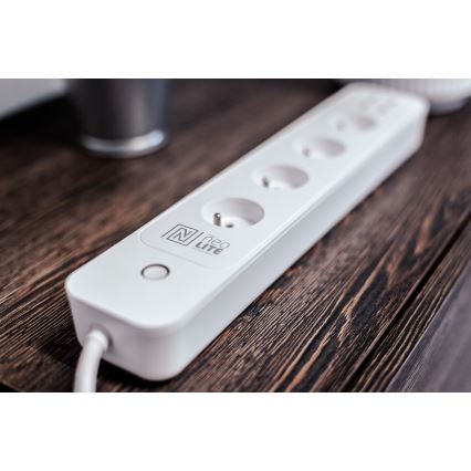 Immax NEO 07707L - Cabo de extensão NEO LITE Smart 4AC + 4USB Wi-Fi Tuya 1,5m