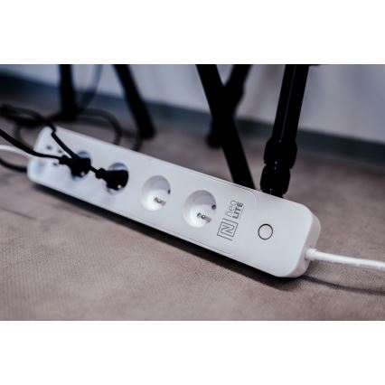 Immax NEO 07707L - Cabo de extensão NEO LITE Smart 4AC + 4USB Wi-Fi Tuya 1,5m