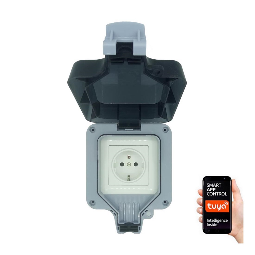 Immax NEO 07708L - Tomada exterior NEO LITE Smart 1x230V IP65 Wi-Fi Tuya