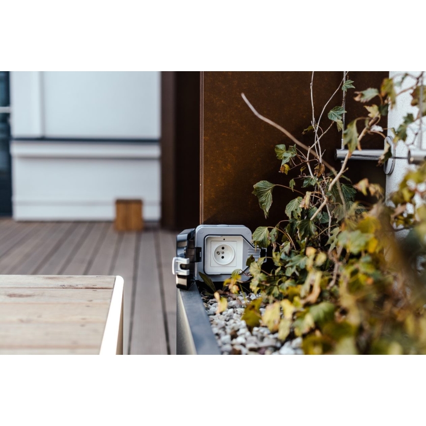 Immax NEO 07708L - Tomada exterior NEO LITE Smart 1x230V IP65 Wi-Fi Tuya