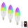 Immax NEO 07716CDO - CONJUNTO 3x LED RGB+CCT Lâmpada com regulação E14/6W/230V Wi-Fi Tuya + controlo remoto