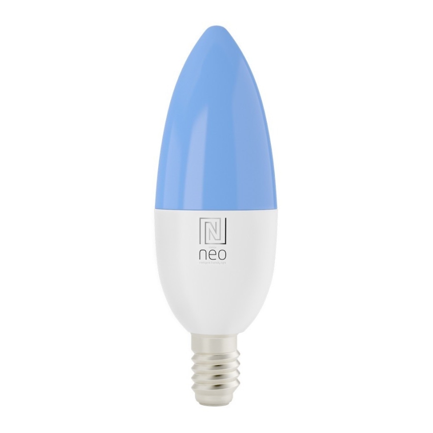 Immax NEO 07716L - LED RGB+CCT Lâmpada com regulação E14/5,5W/230V 2700K Wi-Fi Tuya