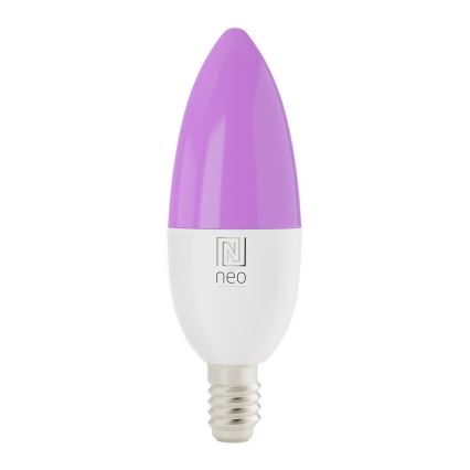 Immax NEO 07716L - LED RGB+CCT Lâmpada com regulação E14/5,5W/230V 2700K Wi-Fi Tuya
