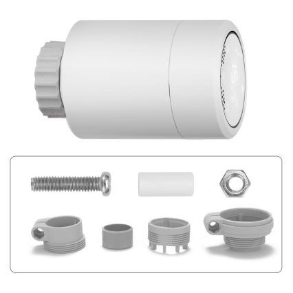 Immax NEO 07732B - CONJUNTO 2x Cabeça termostática + BRIDGE PRO v2 2xAA/3V Tuya