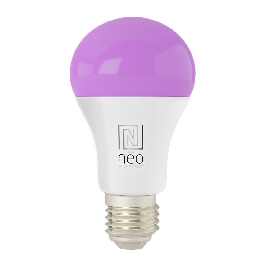 Immax NEO 07733L - LED RGB+CCT Lâmpada com regulação NEO LITE E27/11W/230V 2700 - 6500K Wi-Fi Tuya