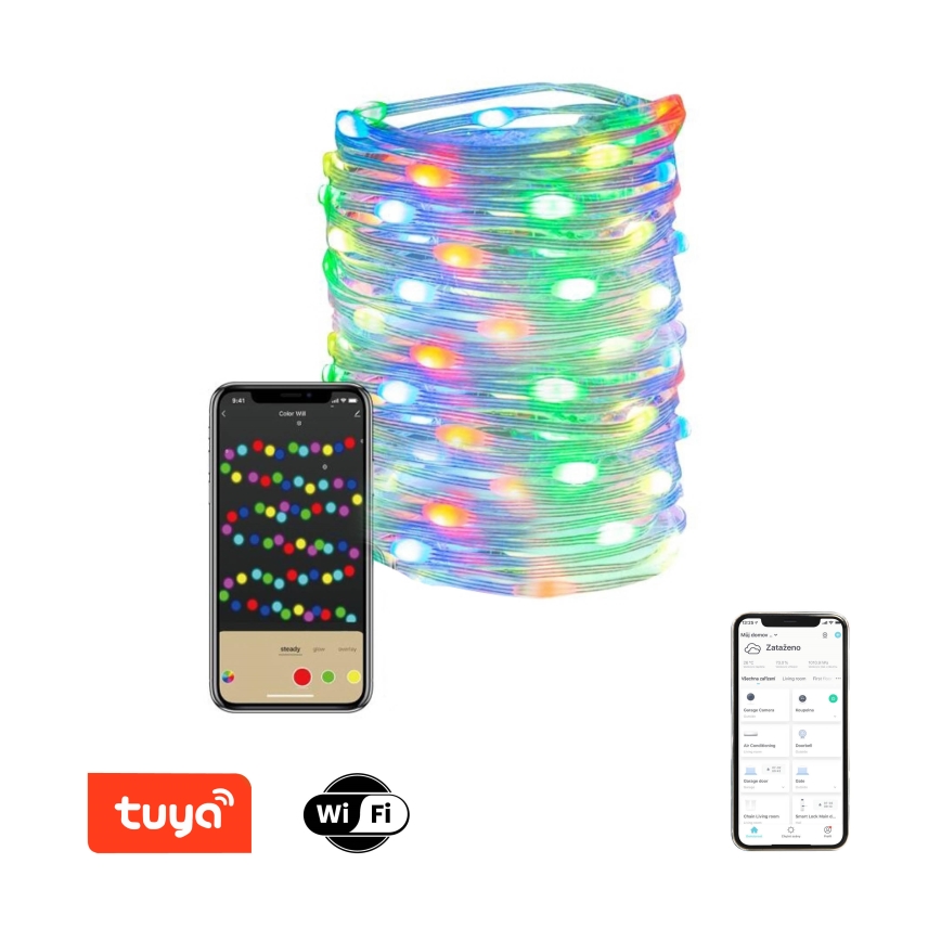 Immax NEO 07736L - Fita LED RGB regulável para exterior NEO LITE LED/8,4W/230V 16 m IP44 Wi-Fi Tuya