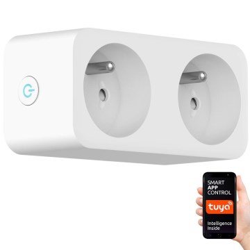 Immax NEO 07752L - Tomada divisória inteligente 2x16A/230V Tuya