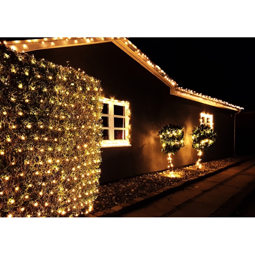 Immax NEO 07755L - Corrente exterior regulável LED NEO LITE 400xLED/8 funções 43m IP44 Wi-Fi Tuya branco quente