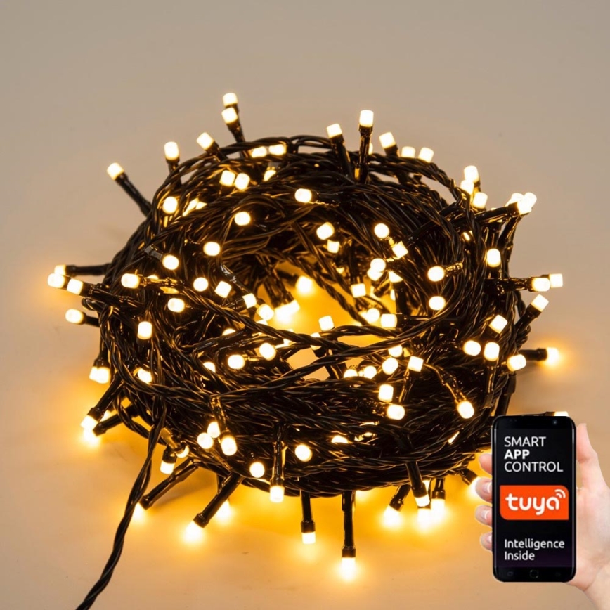Immax NEO 07755L - Corrente exterior regulável LED NEO LITE 400xLED/8 funções 43m IP44 Wi-Fi Tuya branco quente