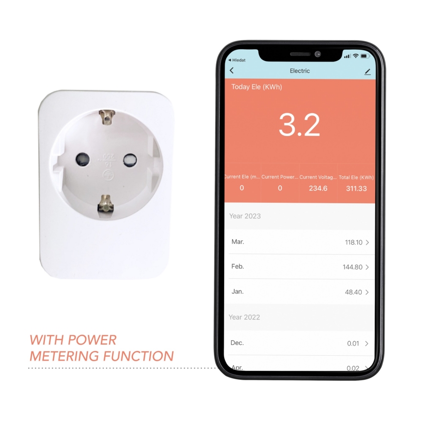 Immax NEO 07761L - Ficha inteligente NEO LITE 3680W/230V/16A Wi-Fi Tuya