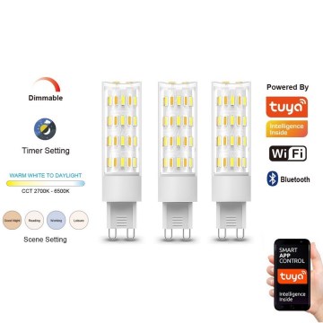 Immax NEO 07763C - CONJUNTO 3x Lâmpada LED com regulação NEO LITE G9/4W/230V 2700-6500K Wi-Fi Tuya