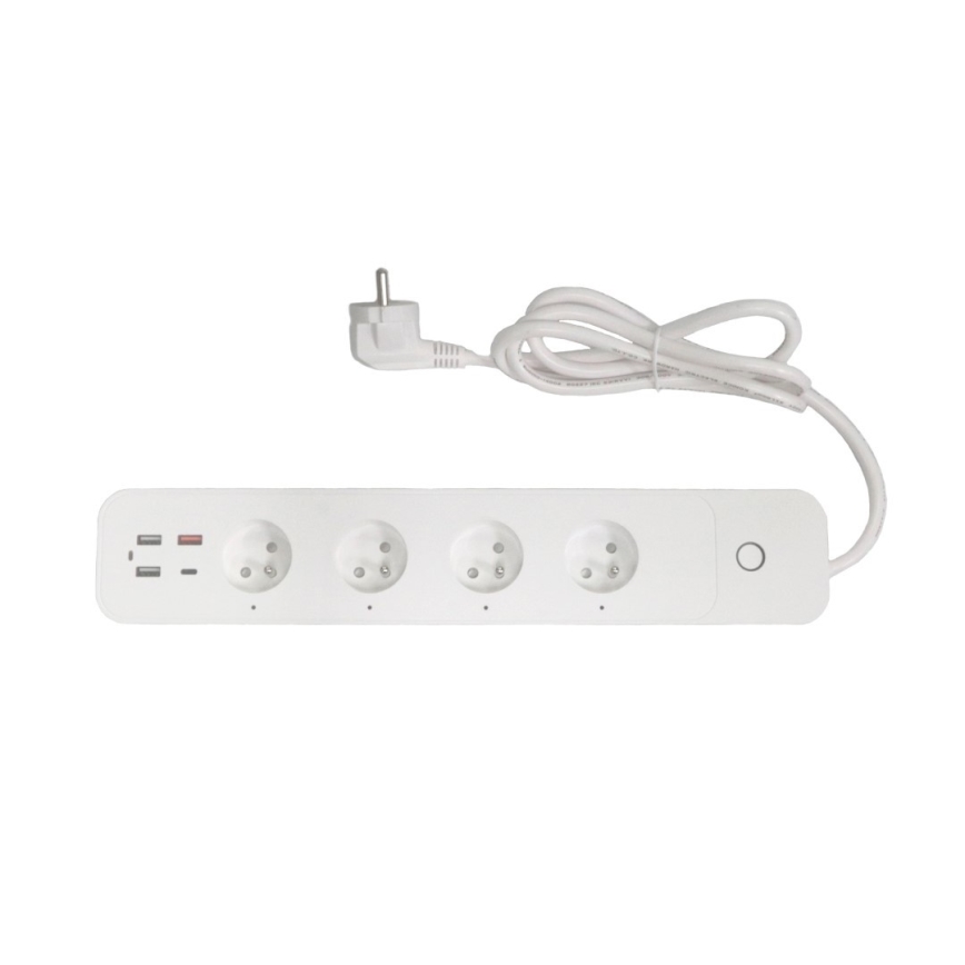 Immax NEO 07771L - Extensão NEO LITE Smart 4AC+3xUSB+1xUSB C Wi-Fi Tuya