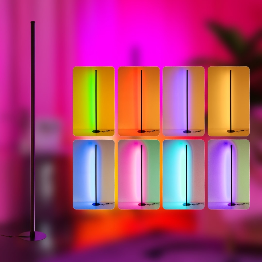 Immax NEO 07776L - Candeeiro de chão LED RGB com regulação AMBIENTE LED/12W/230V Wi-Fi Tuya + comando