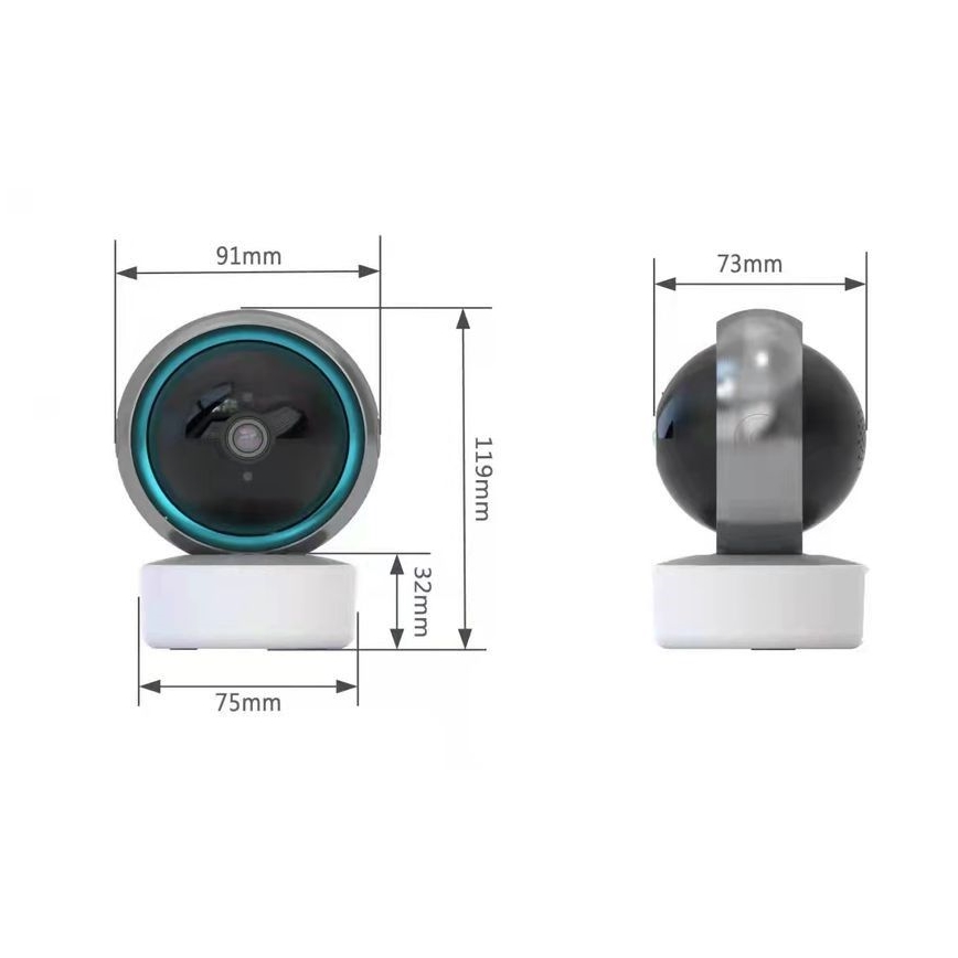 Immax NEO 07781L  - Câmara interior inteligente com sensor EYE NEO LITE 355° P/T 5MP Wi-Fi Tuya