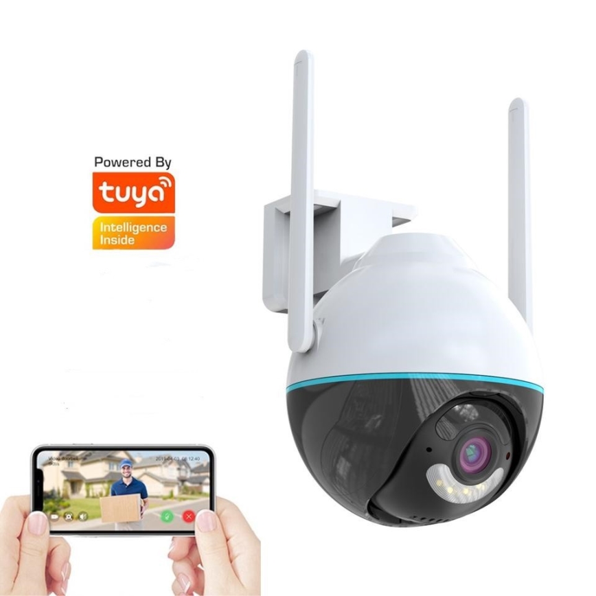 Immax NEO 07782L - Câmara exterior inteligente com sensor BALL 355° P/T 4MP IP65 Wi-Fi Tuya