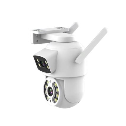 Immax NEO 07783L - Câmara exterior inteligente com sensor DOUBLE 355° P/T 2x2MP IP65 Wi-Fi Tuya