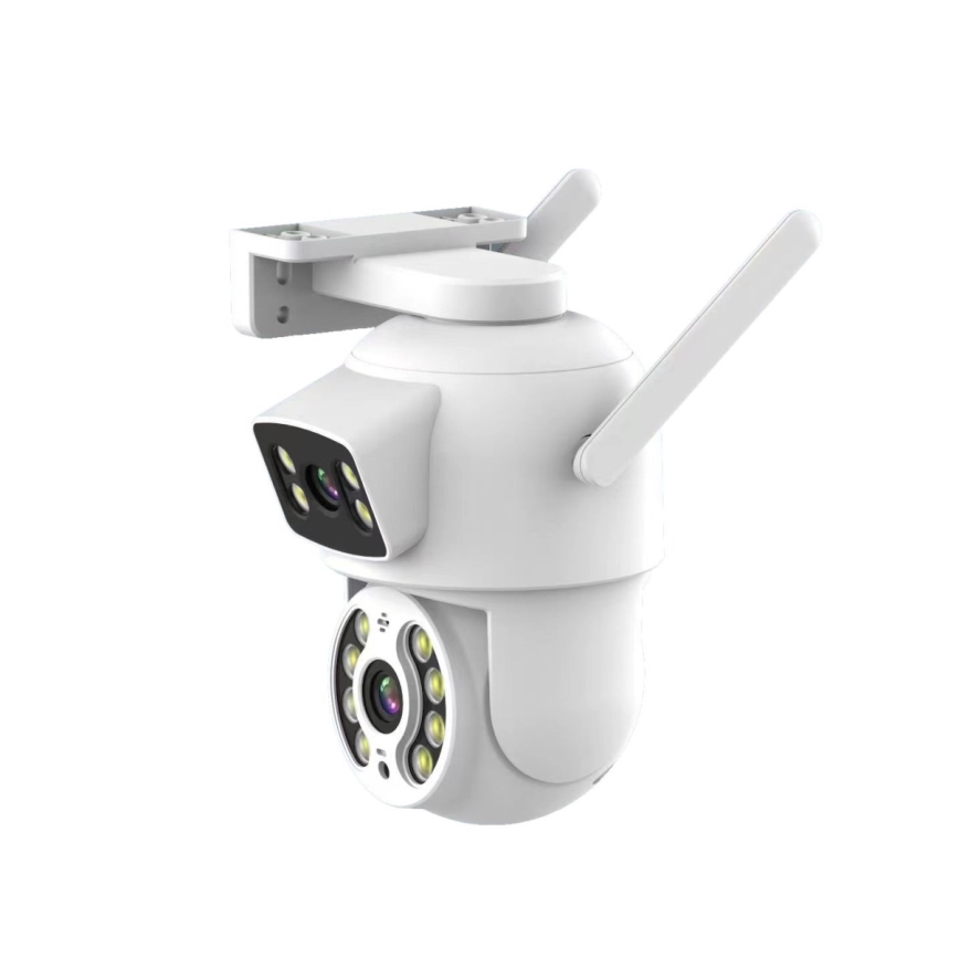 Immax NEO 07783L - Câmara exterior inteligente com sensor DOUBLE 355° P/T 2x2MP IP65 Wi-Fi Tuya
