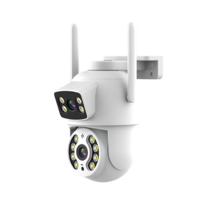 Immax NEO 07783L - Câmara exterior inteligente com sensor DOUBLE 355° P/T 2x2MP IP65 Wi-Fi Tuya