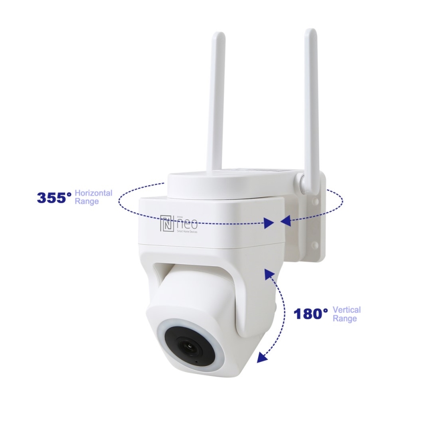 Immax NEO 07793L - Câmara exterior inteligente com sensor CUBE 4MP 5V IP65 Wi-Fi Tuya